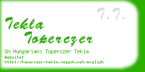 tekla toperczer business card